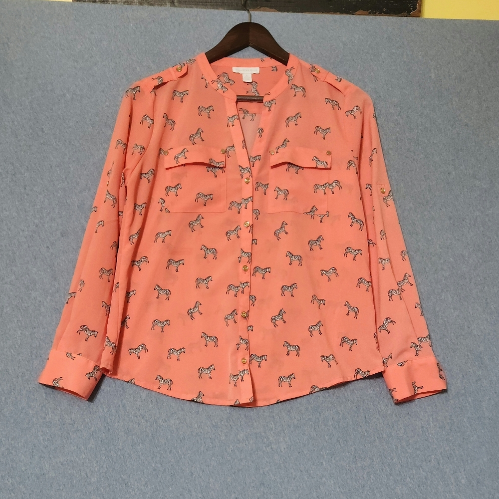 Charter Club zebra print blouse. Size small